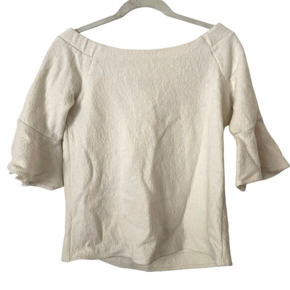 Banana Republic Tops - Banana Republic Cream Ivory Wool Blend Off The Shoulder Top XS